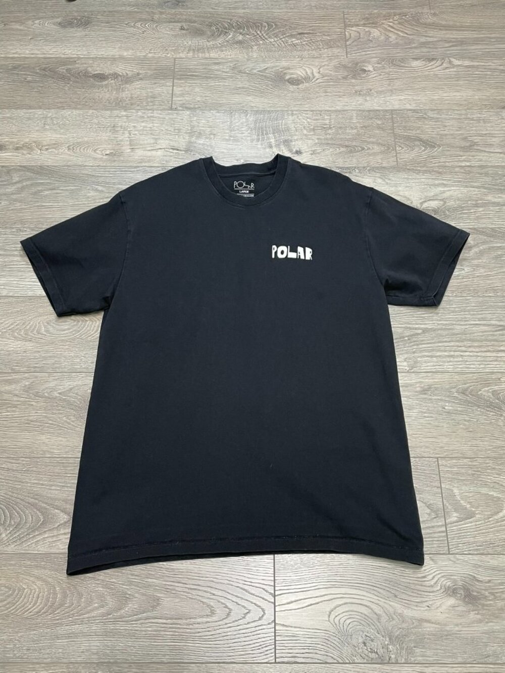 Polar Skate Co Black Trippin Graphic Tee Shirt Large Museum Studio Skateboarding